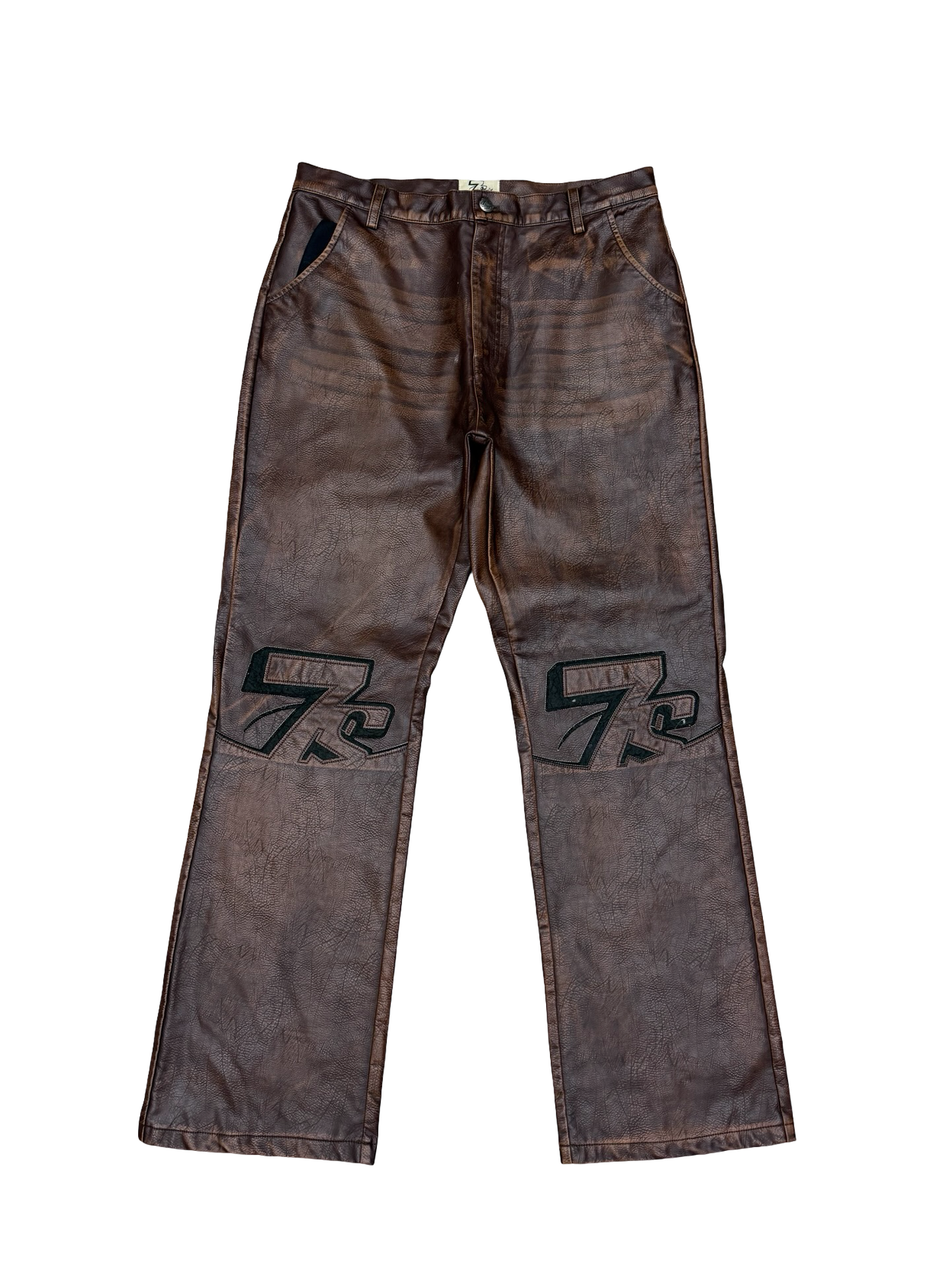 Triple Sevens Leather Pants Brown