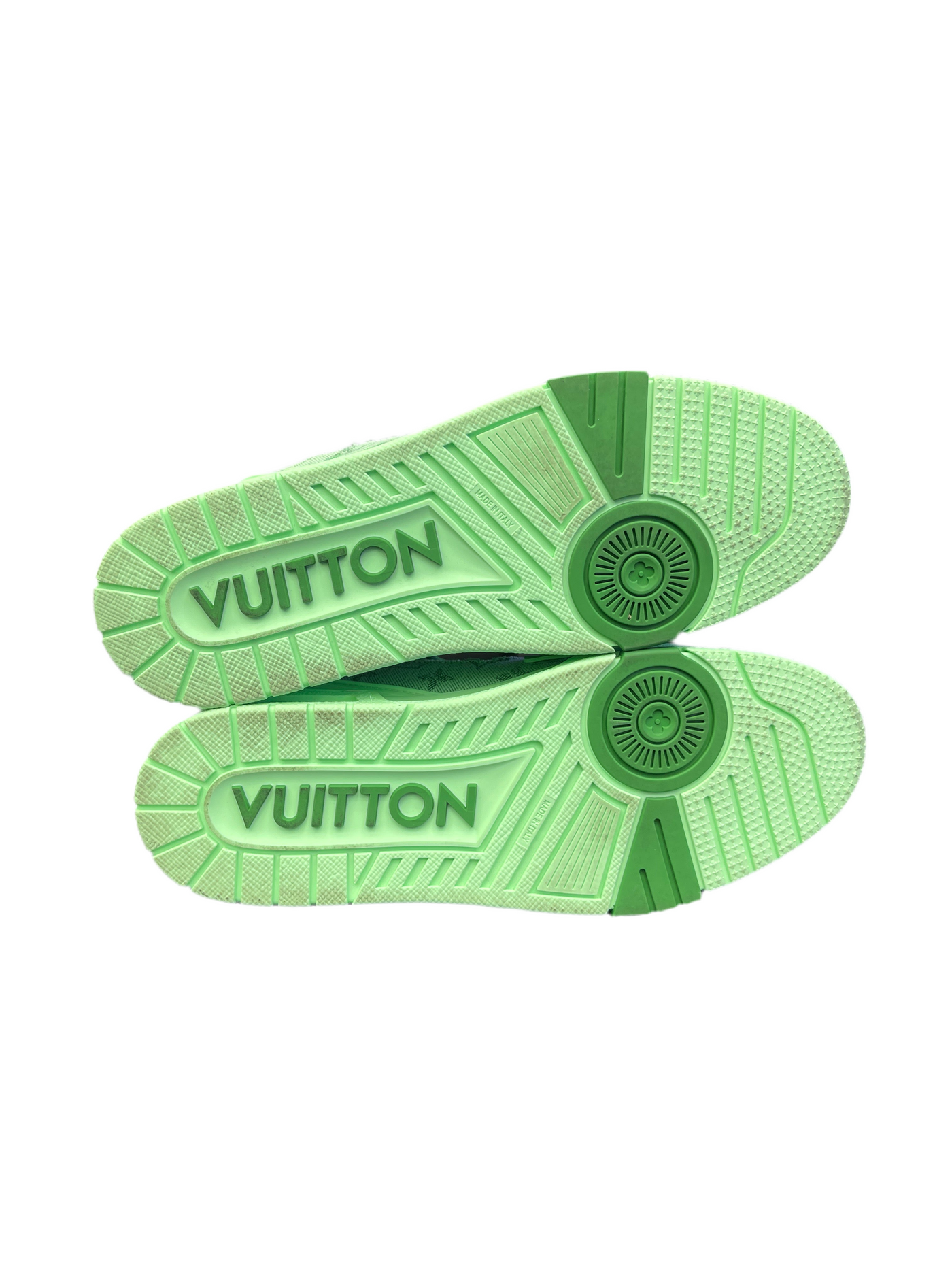 LV Trainer Bleached Monogram Denim Green