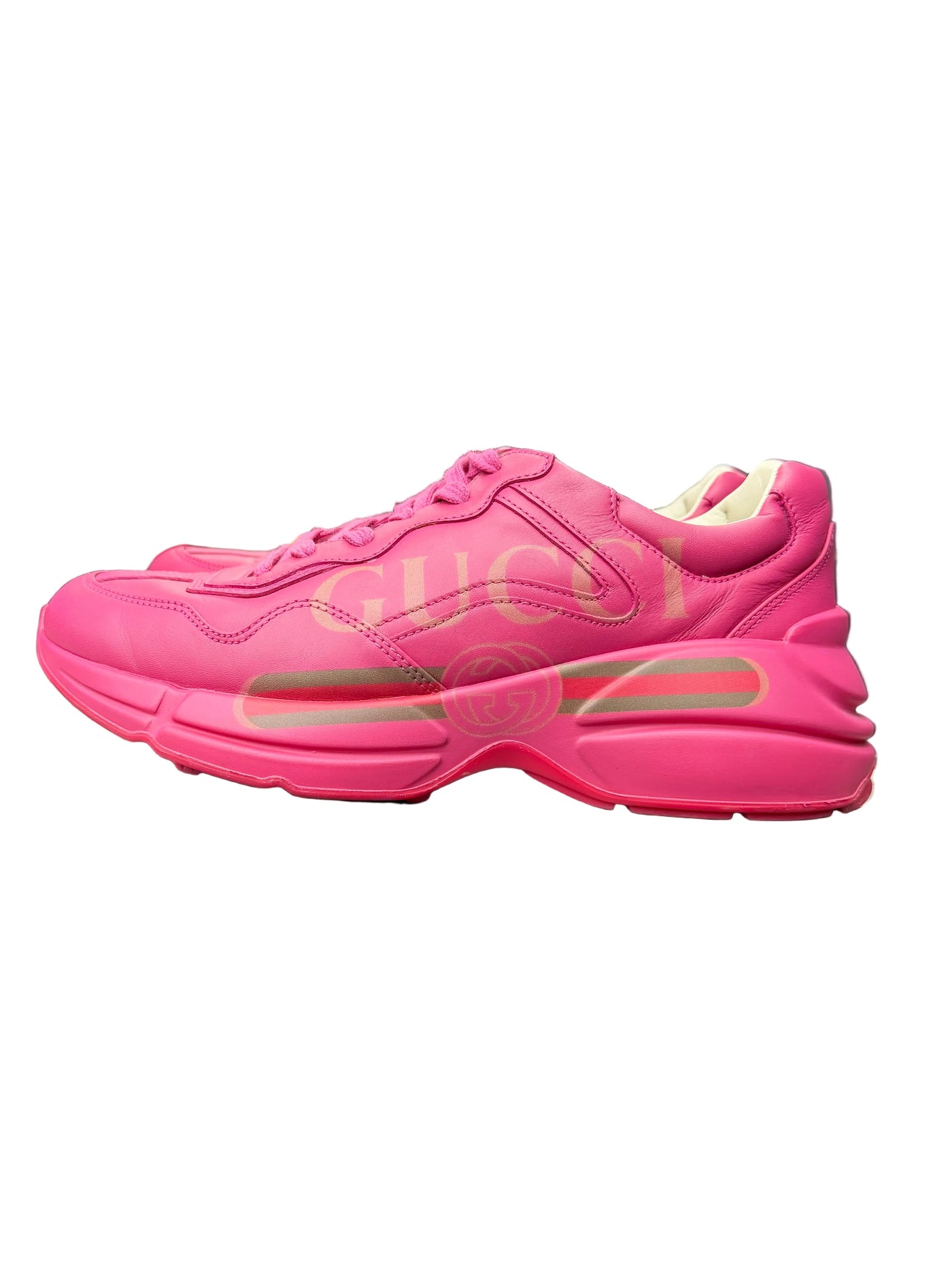 Gucci Rhyton Trainers Leather Pink