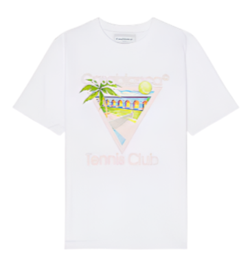 Casablanca Tennis Club Icon Screen Printed T-Shirt White