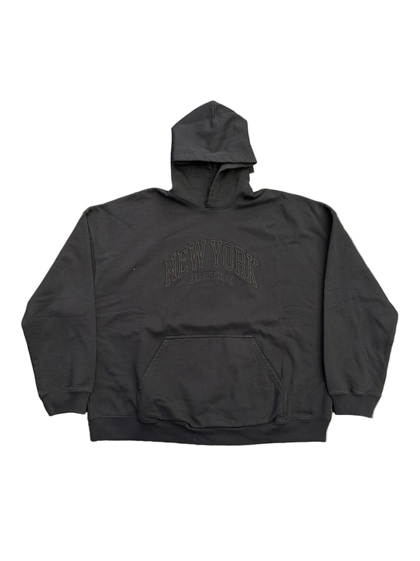 Balenciaga New York Cities Pullover Hoodie Black