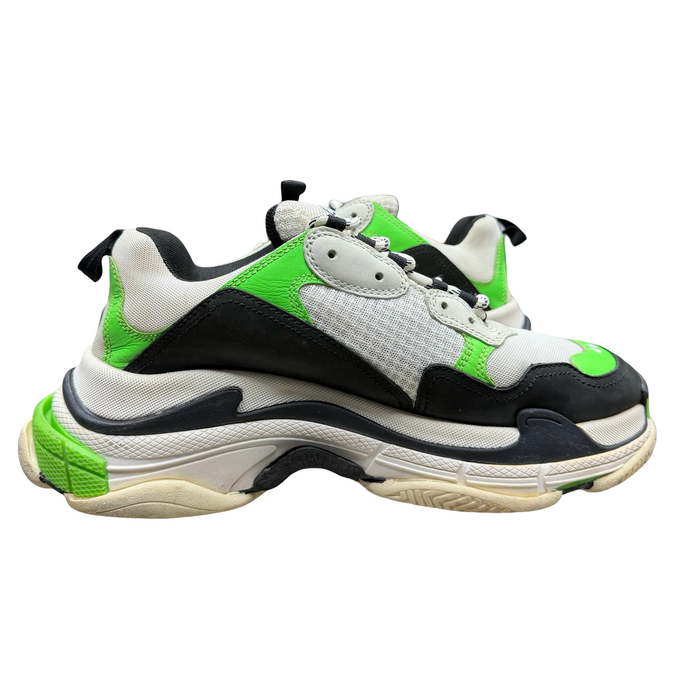 Balenciaga Triple S White Green Fluo Sneakers