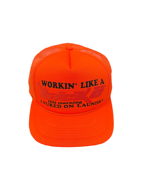 Sicko Laundry Trucker Hat Neon Orange