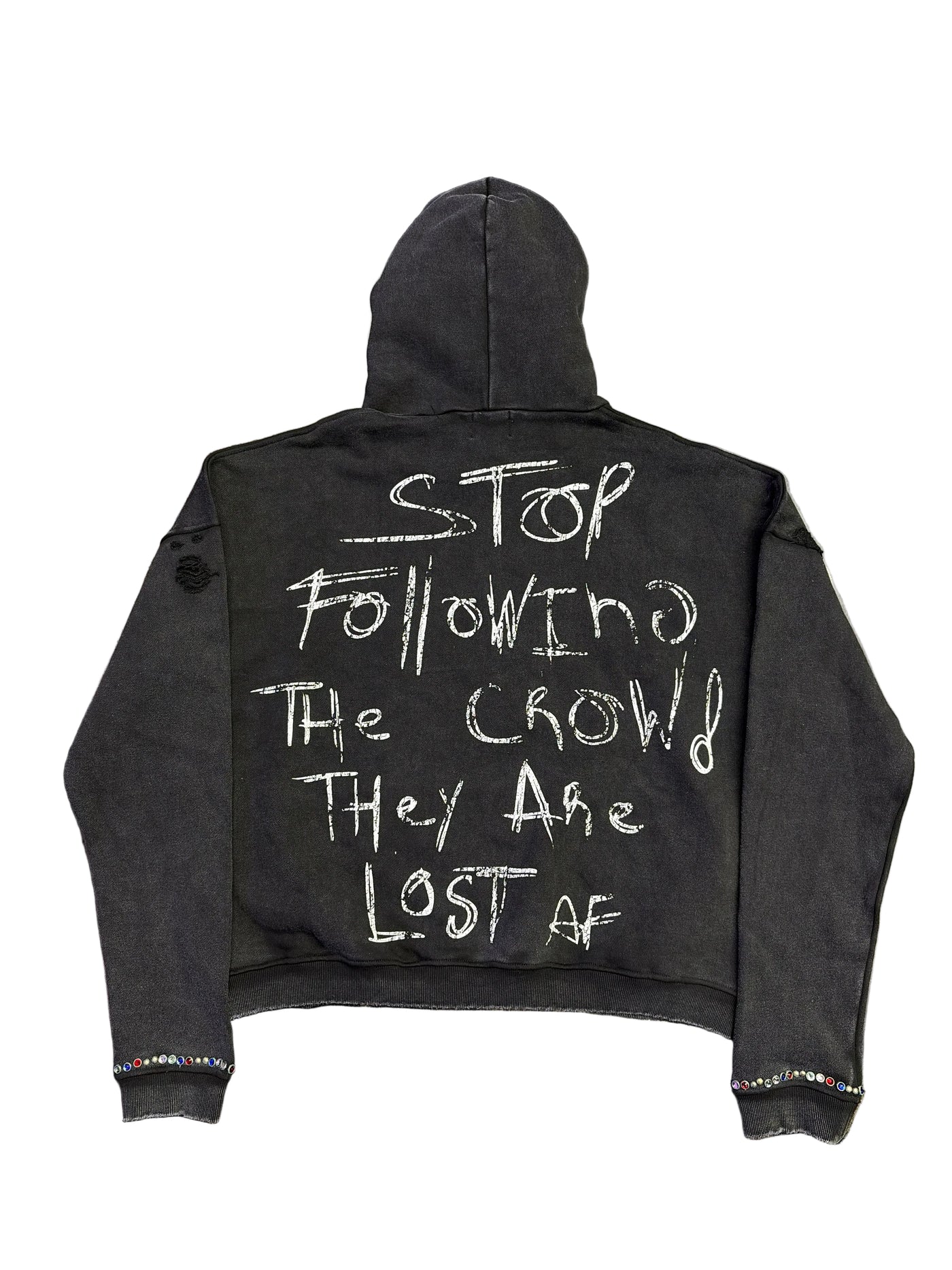 Lost Intricacy Lisa Hoodie Black White