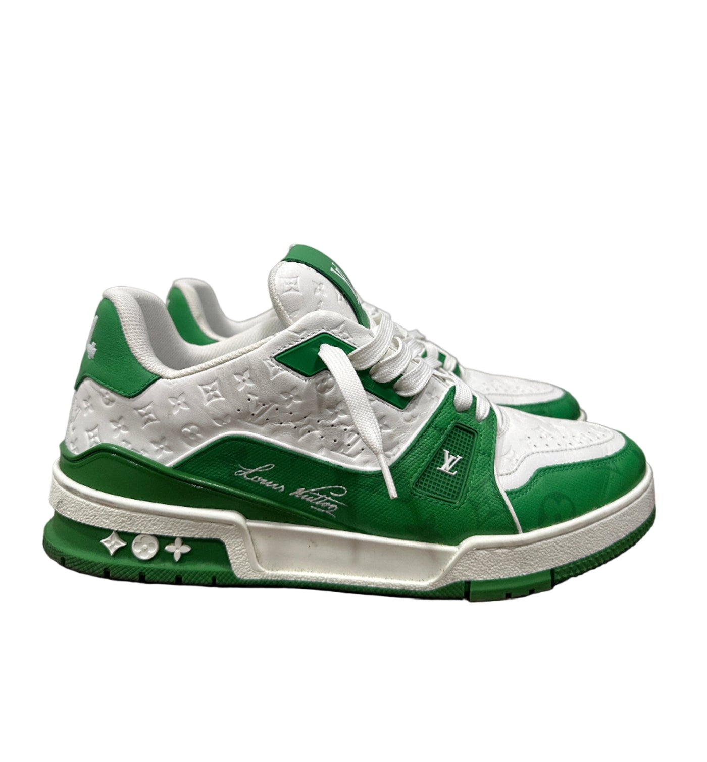 LV Trainer #54 Mini Monogram Green White