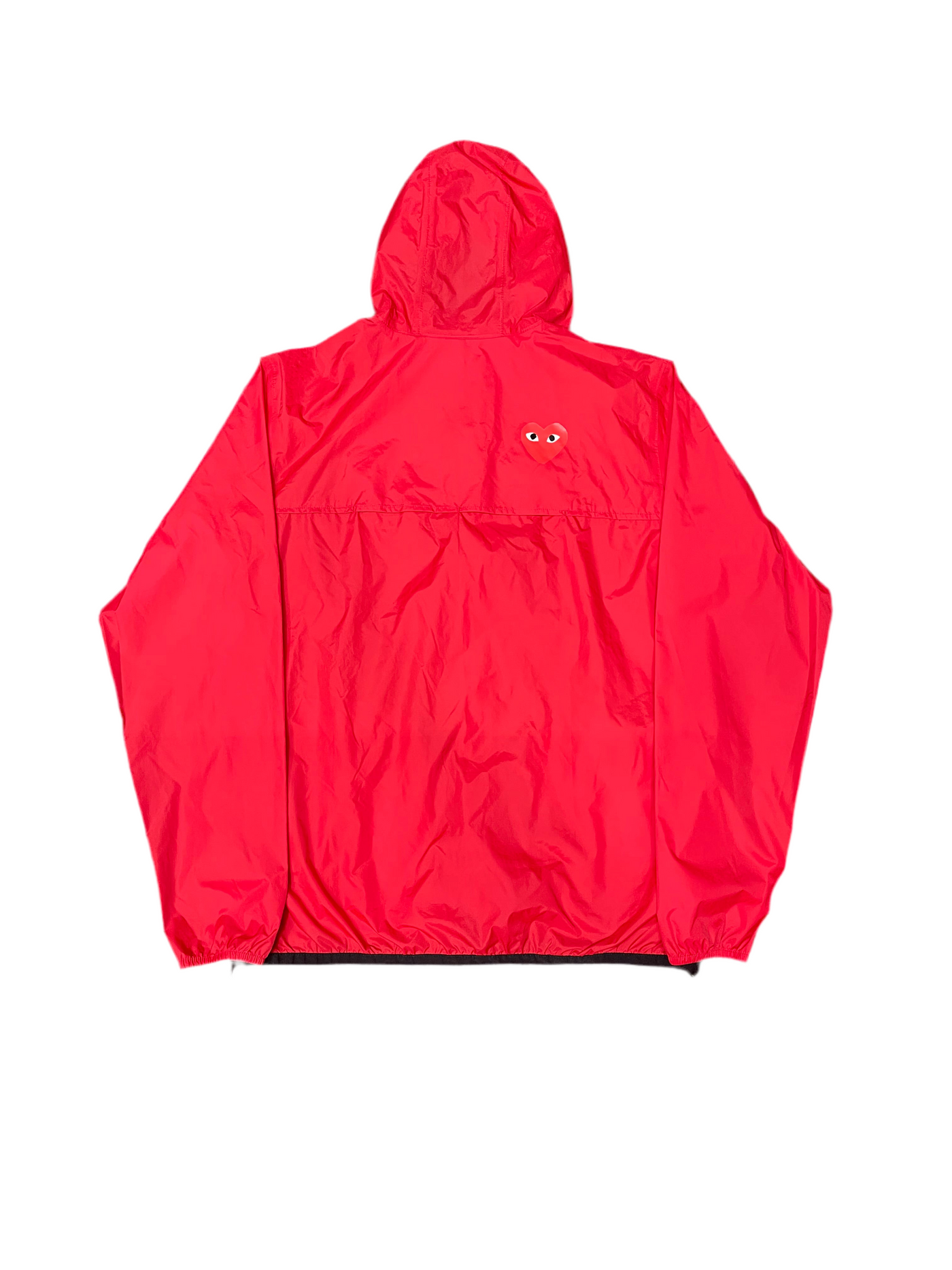 CDG x KWAY Windbreaker Hooded Zip Red