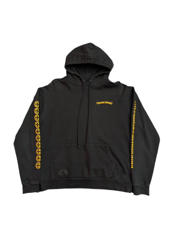 Chrome Hearts Plus Logo Hoodie Black Yellow