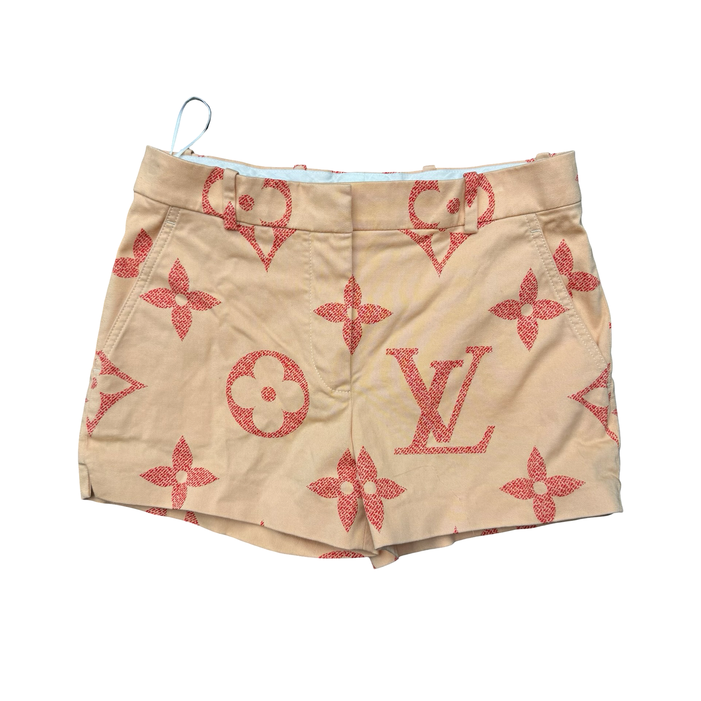 WMNS LV Monogram Khaki Mini Shorts Orange