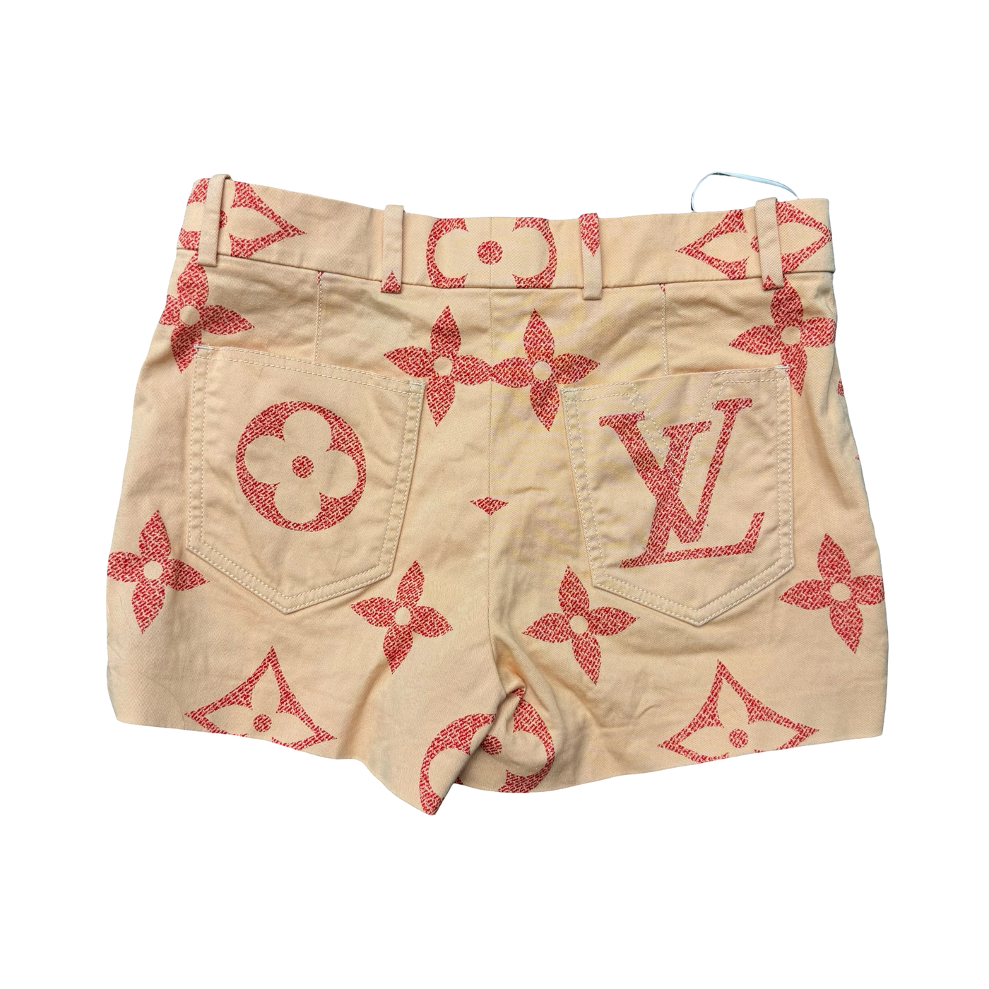 WMNS LV Monogram Khaki Mini Shorts Orange