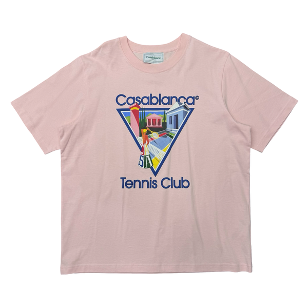 Casablanca La Joueuse Printed T-Shirt Pale Pink Jersey