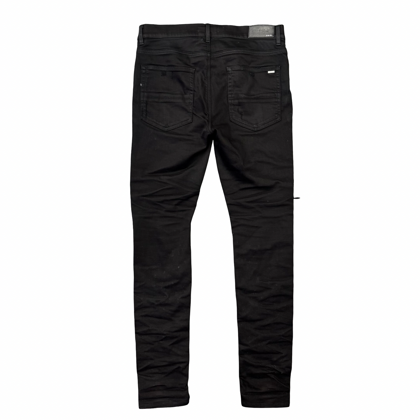Amiri Thrasher Bandana Paisley Patch Jeans Black