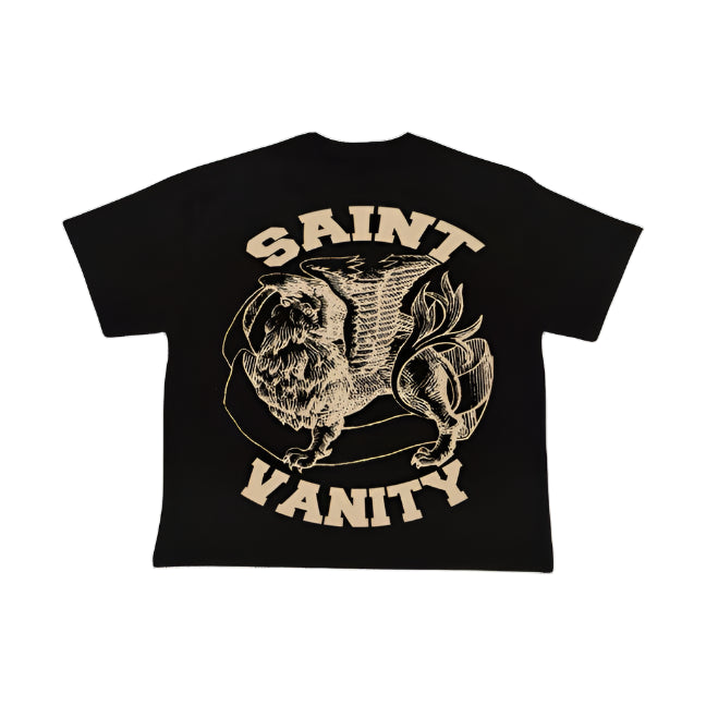 Saint Vanity Griffin Tee Black Cream