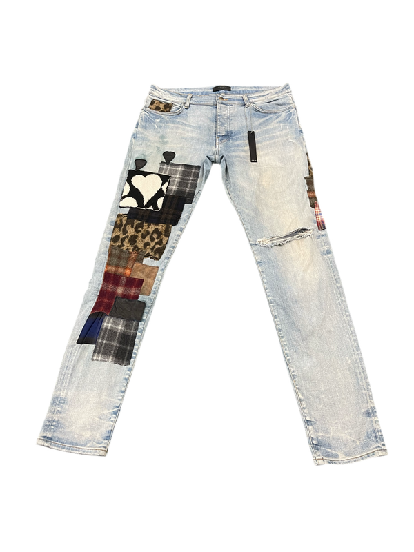 Amiri Art Patch Jeans Clay Indigo