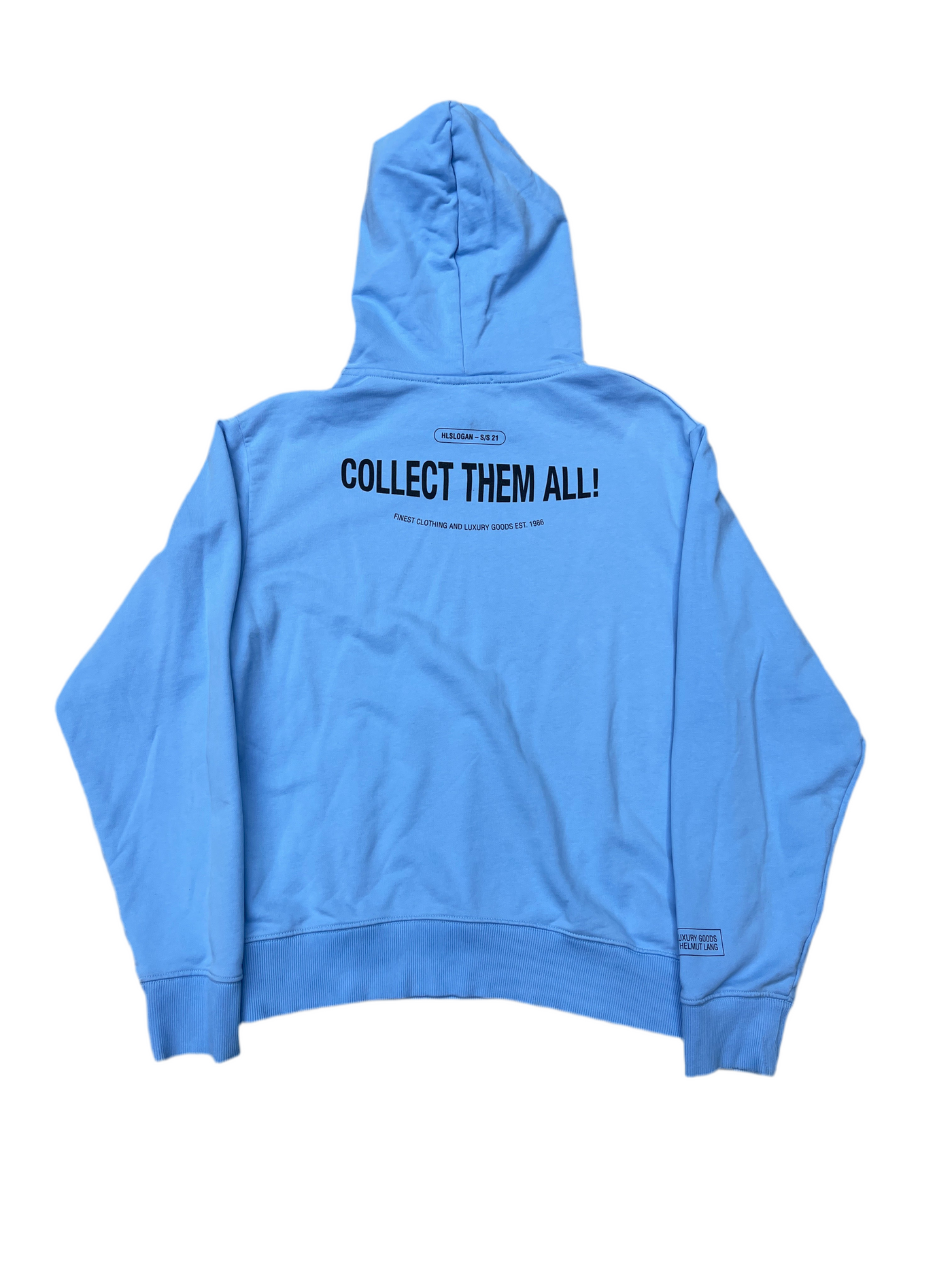 Helmut Made Me Do It Pullover Hoodie Blue