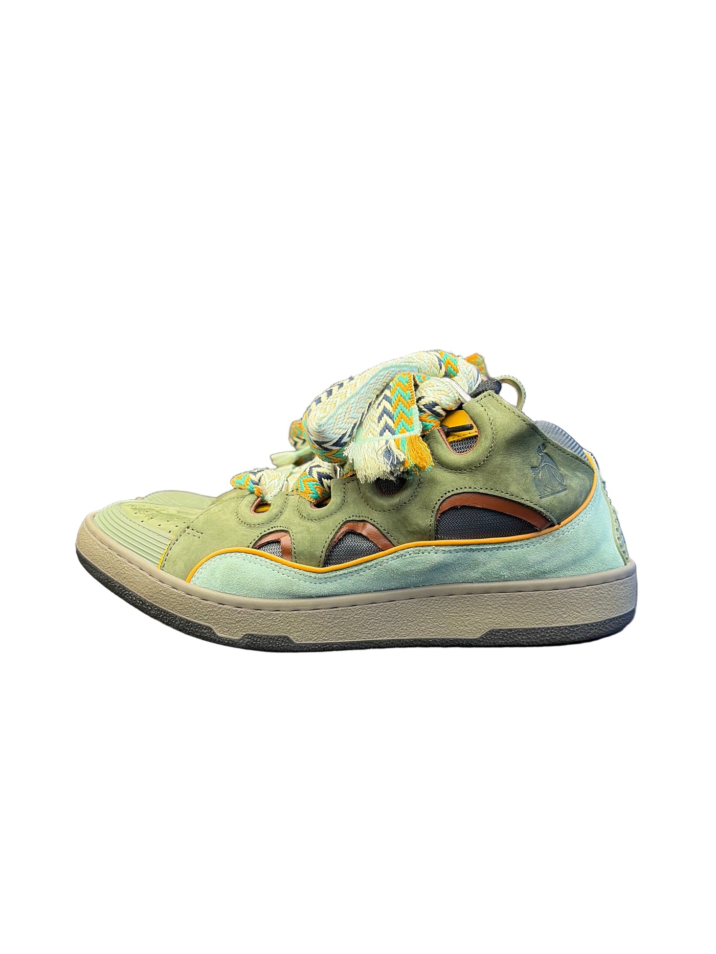 Lanvin Curb Sneakers Moss Green Grey