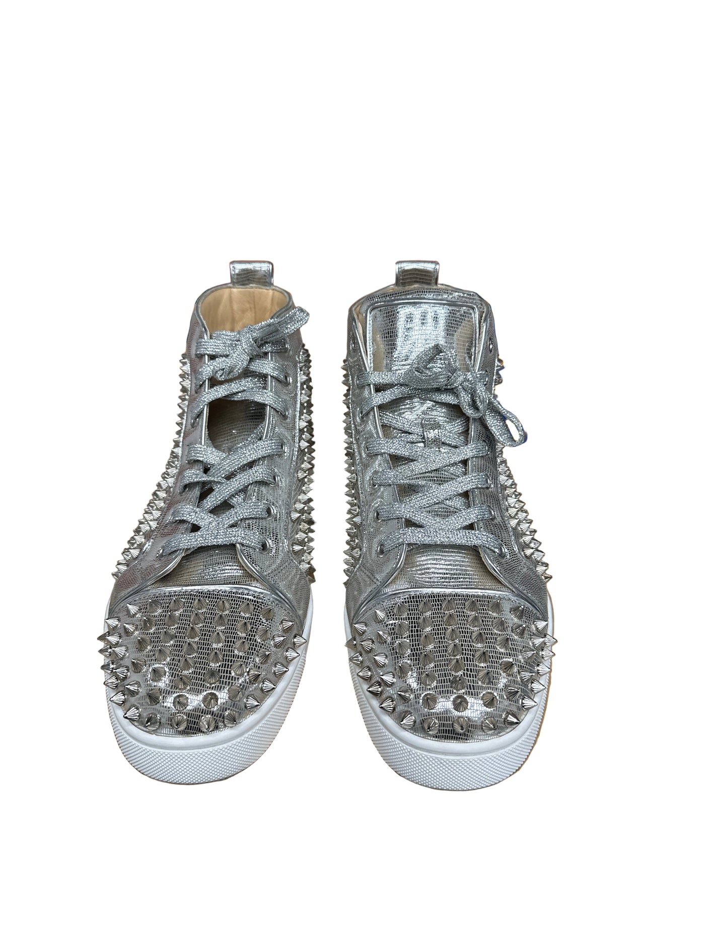 Christian Louboutin Spike Accents Leather Sneakers