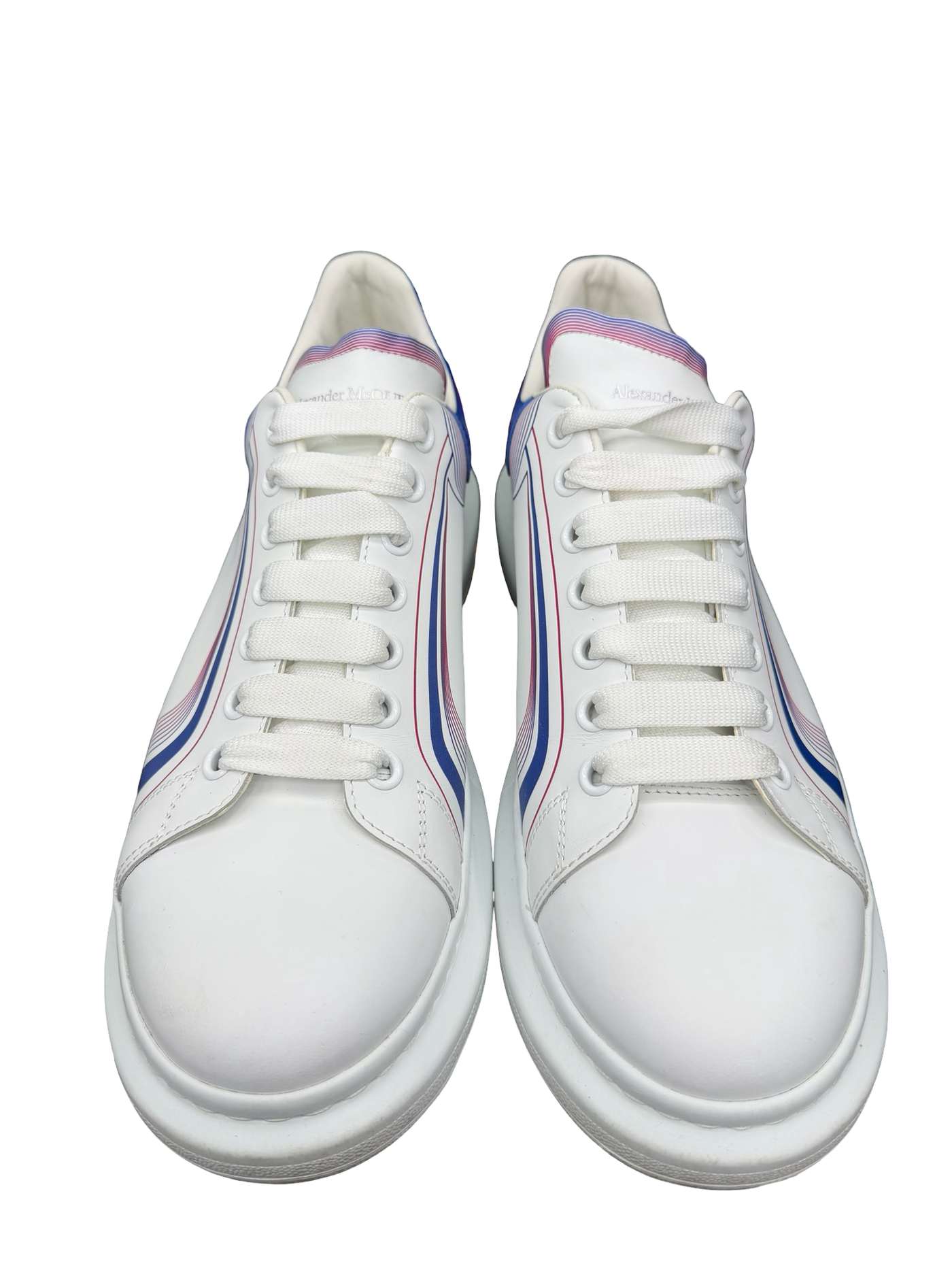 Alexander McQueen Oversized Pink Blue Graphic Lines