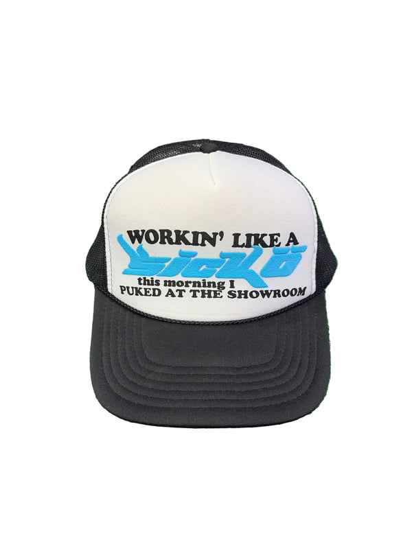 Sicko Laundry Trucker Hat Black White