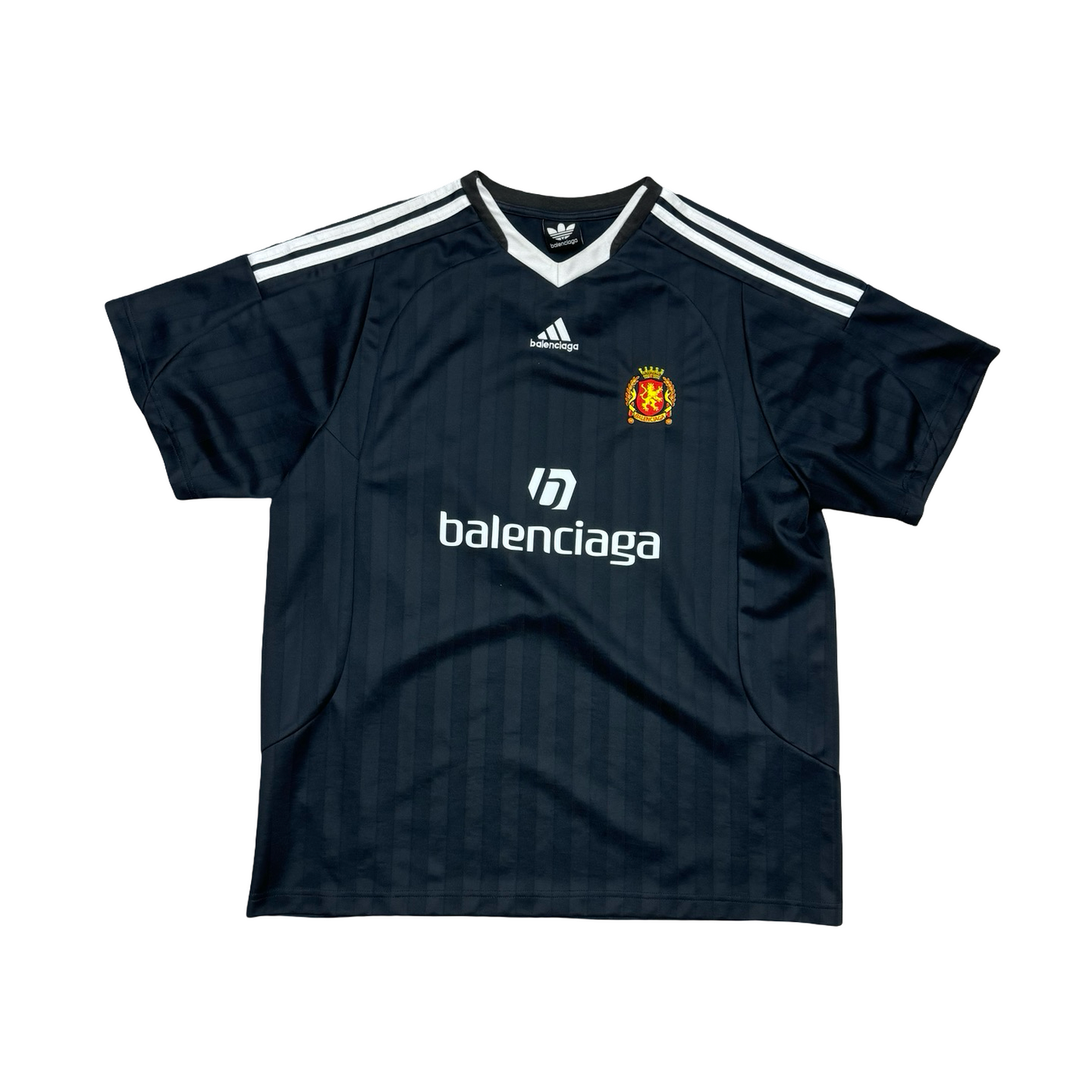 Balenciaga X Adidas logo-Print Football T-shirt