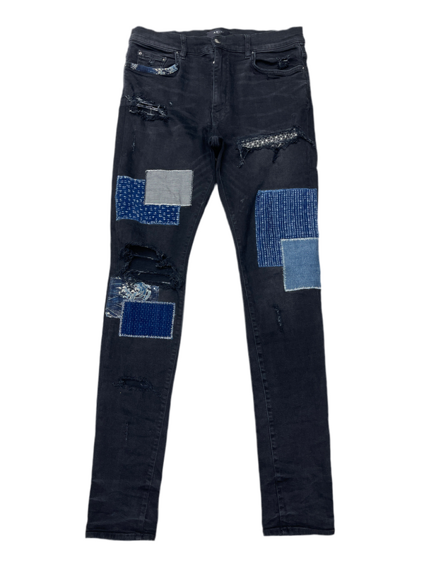 AMIRI Japanese Patchwork Jeans Black