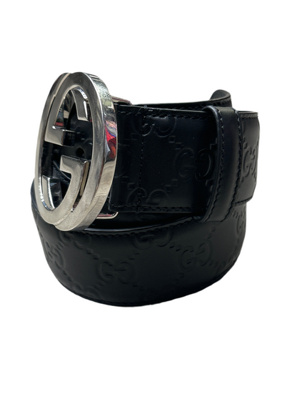 Gucci Black Leather Belt