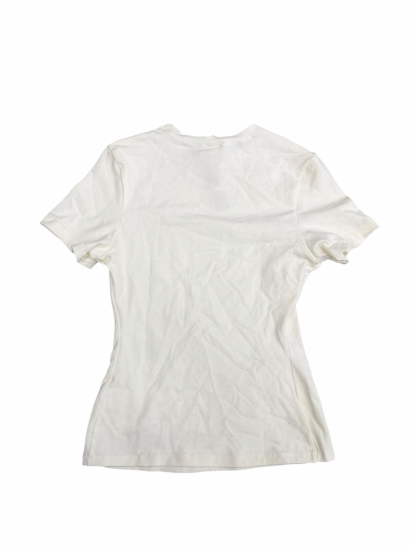 SKIMS Cotton Jersey Crew Neck Top Cream White