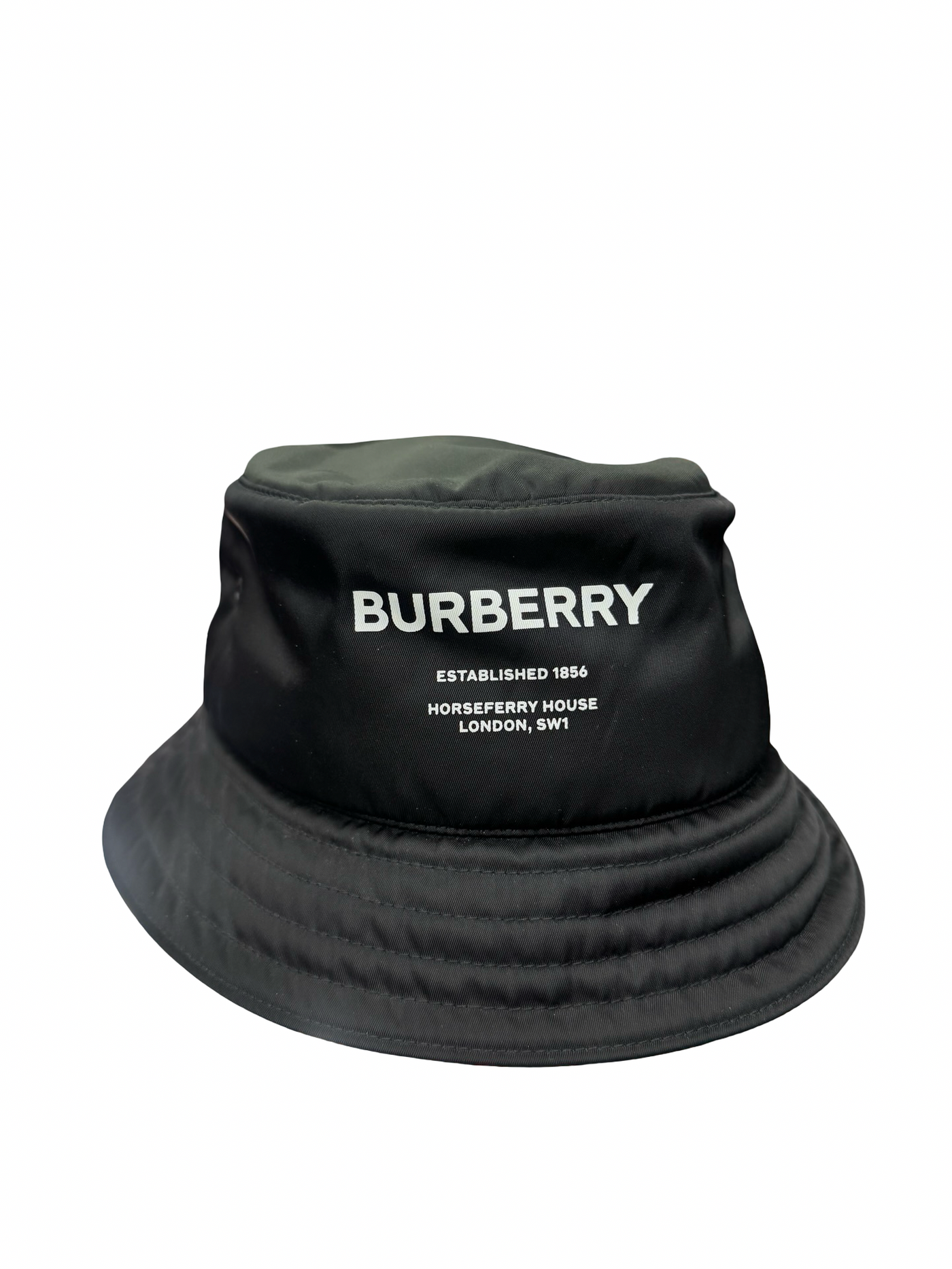 Burberry Black Nylon Bucket Hat