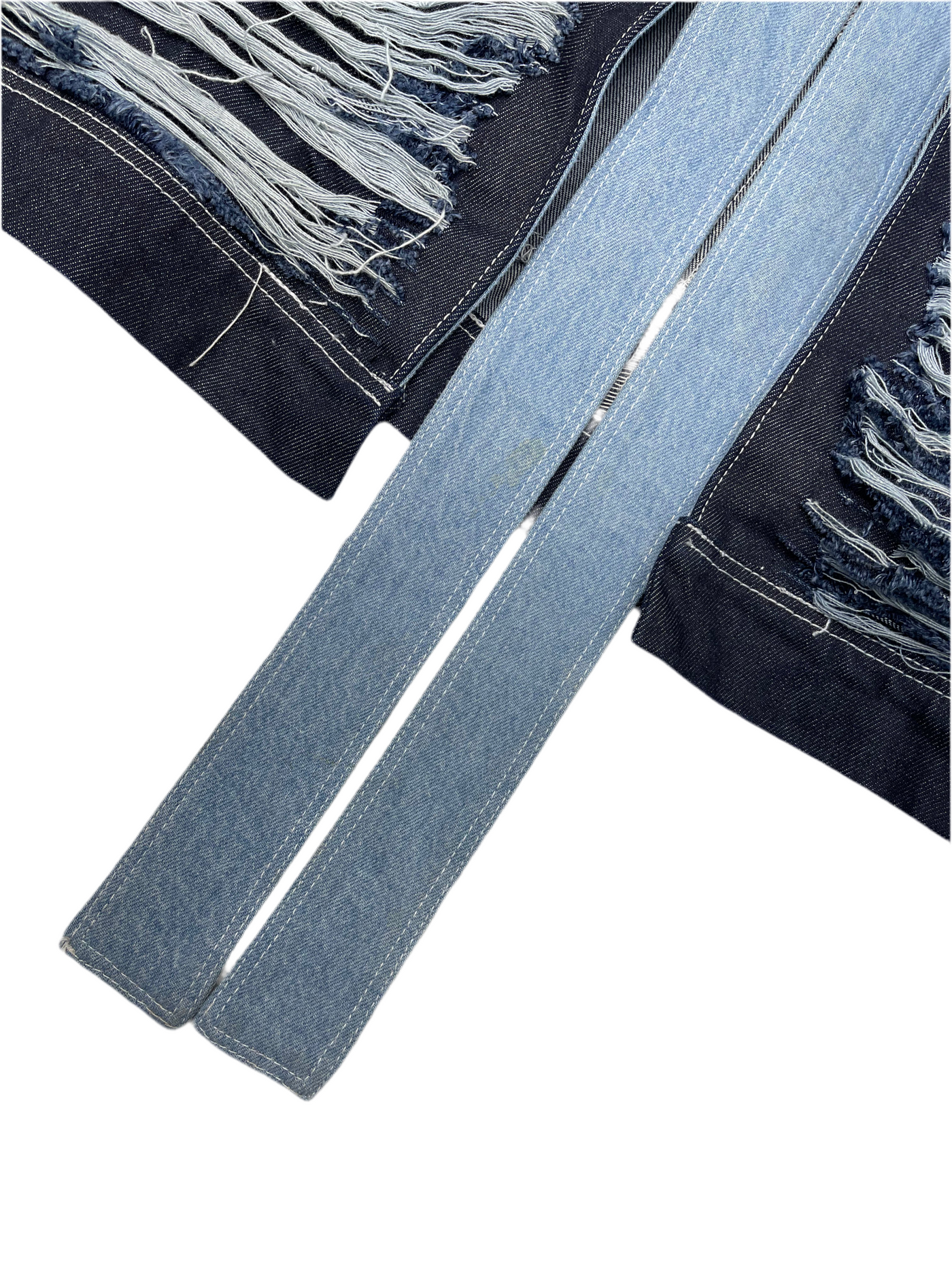 Who Decides War Melded Denim Robe Jacket Blue