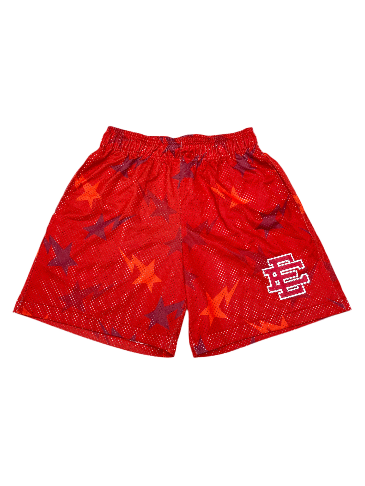 Eric Emmanuel x Bape Shorts Red Orange