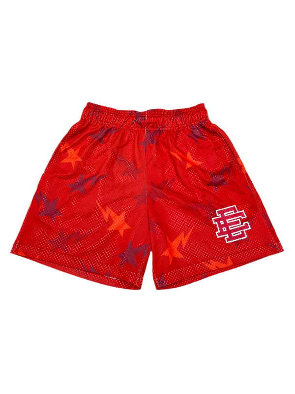 Eric Emmanuel x Bape Shorts Red Orange