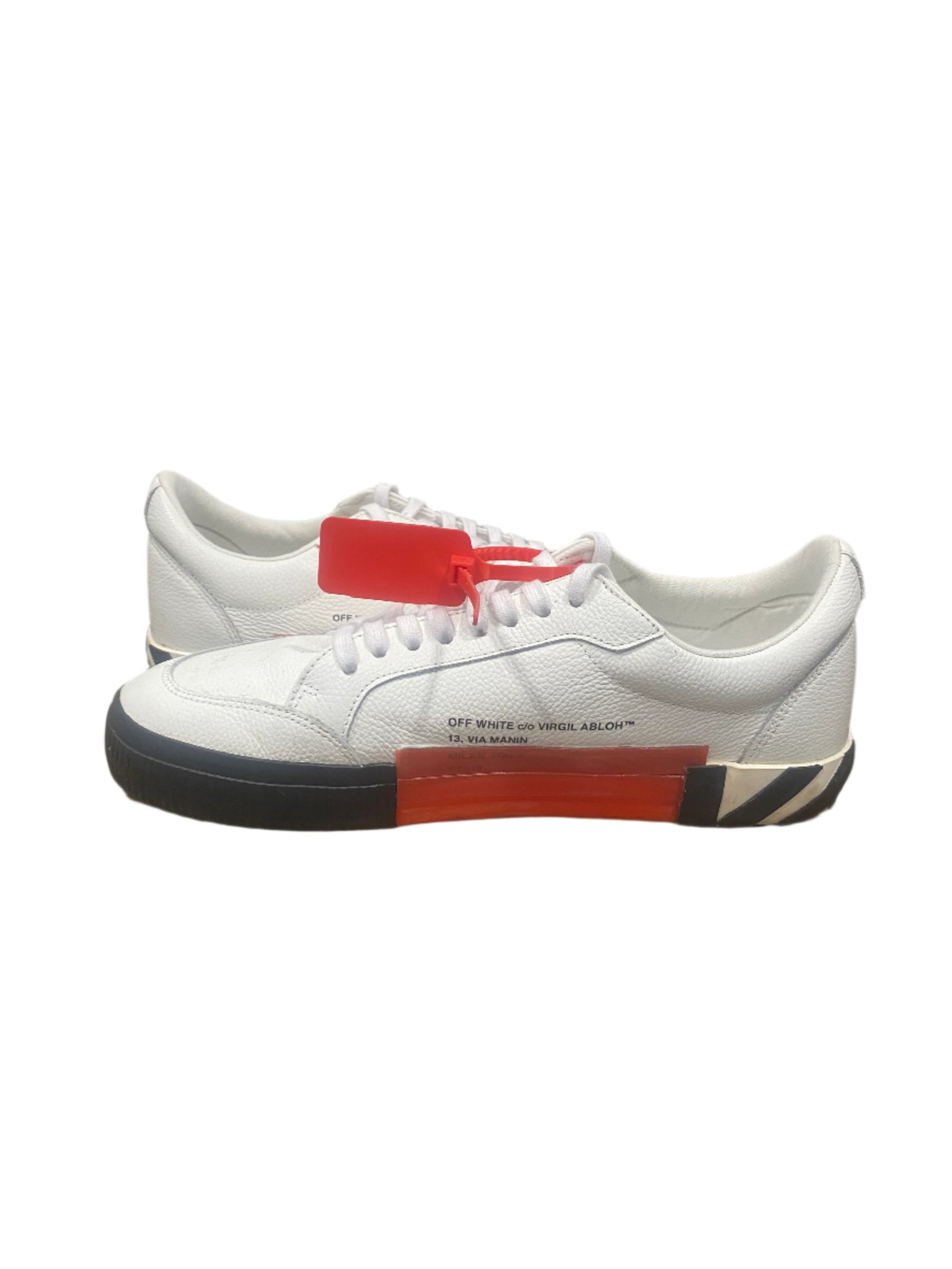 Off-White Vulcanized Low White Black Sneakers
