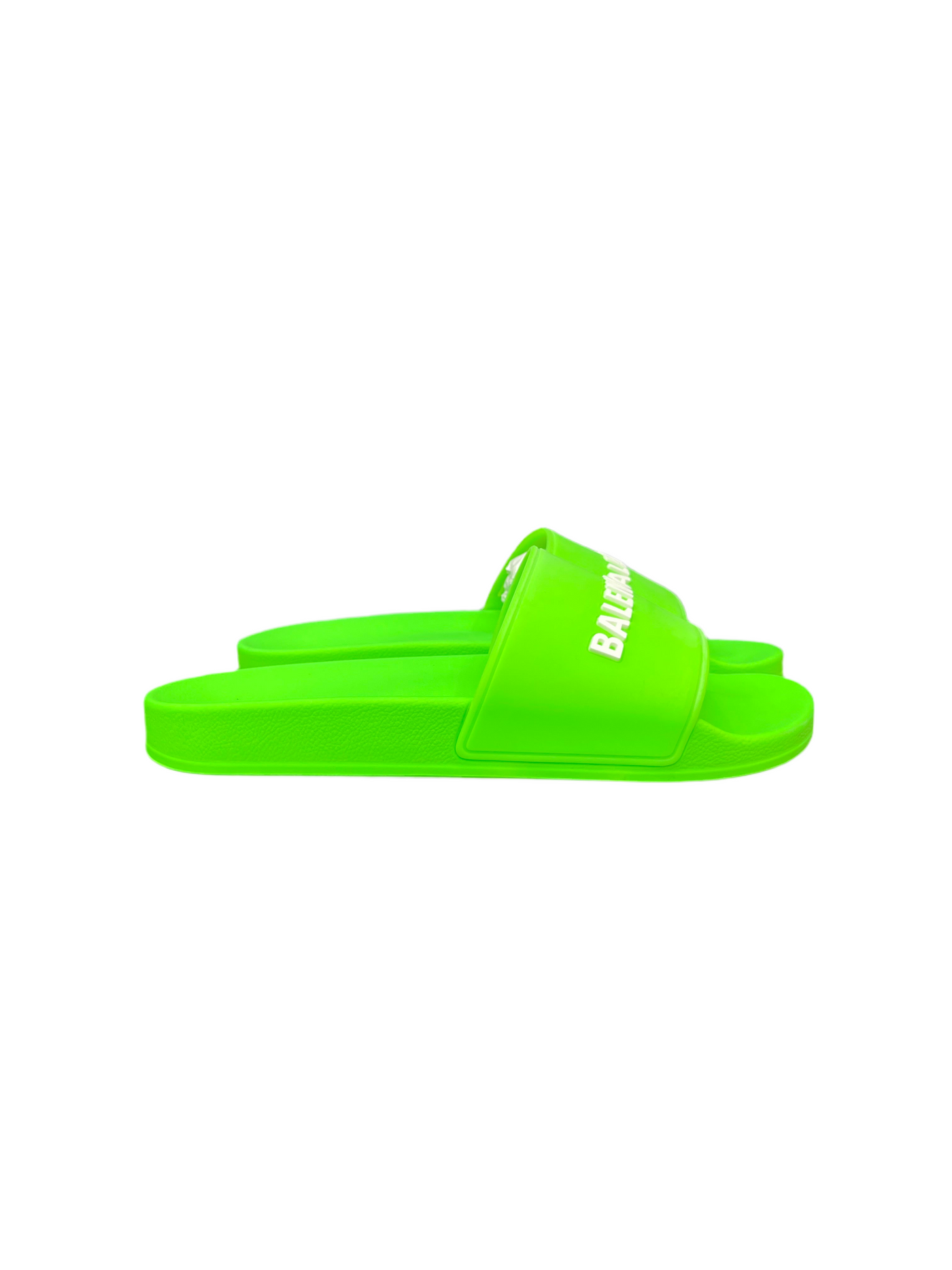 Balenciaga Pool Slides Fluo Green White