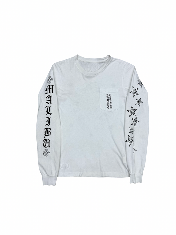 Chrome Hearts Malibu Exclusive Stars Long Sleeve Pocket T-Shirt