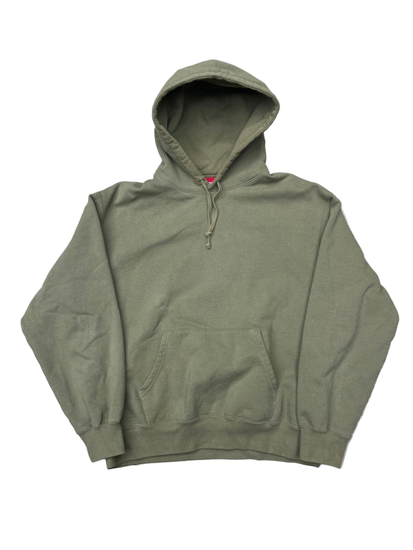 FW23 Supreme Satin Appliqué Hooded Sweatshirt Light Olive