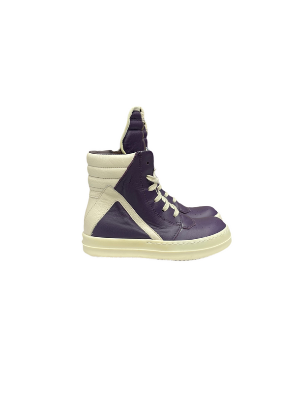 Kids Rick Owen’s Geobaskets High Top Amethyst Milk Purple