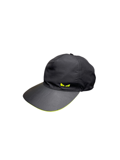 Fendi Monster Eyes Nylon Cap Black / Neon
