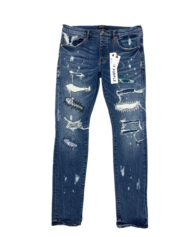 Purple Brand Zig Zag Repair Jeans