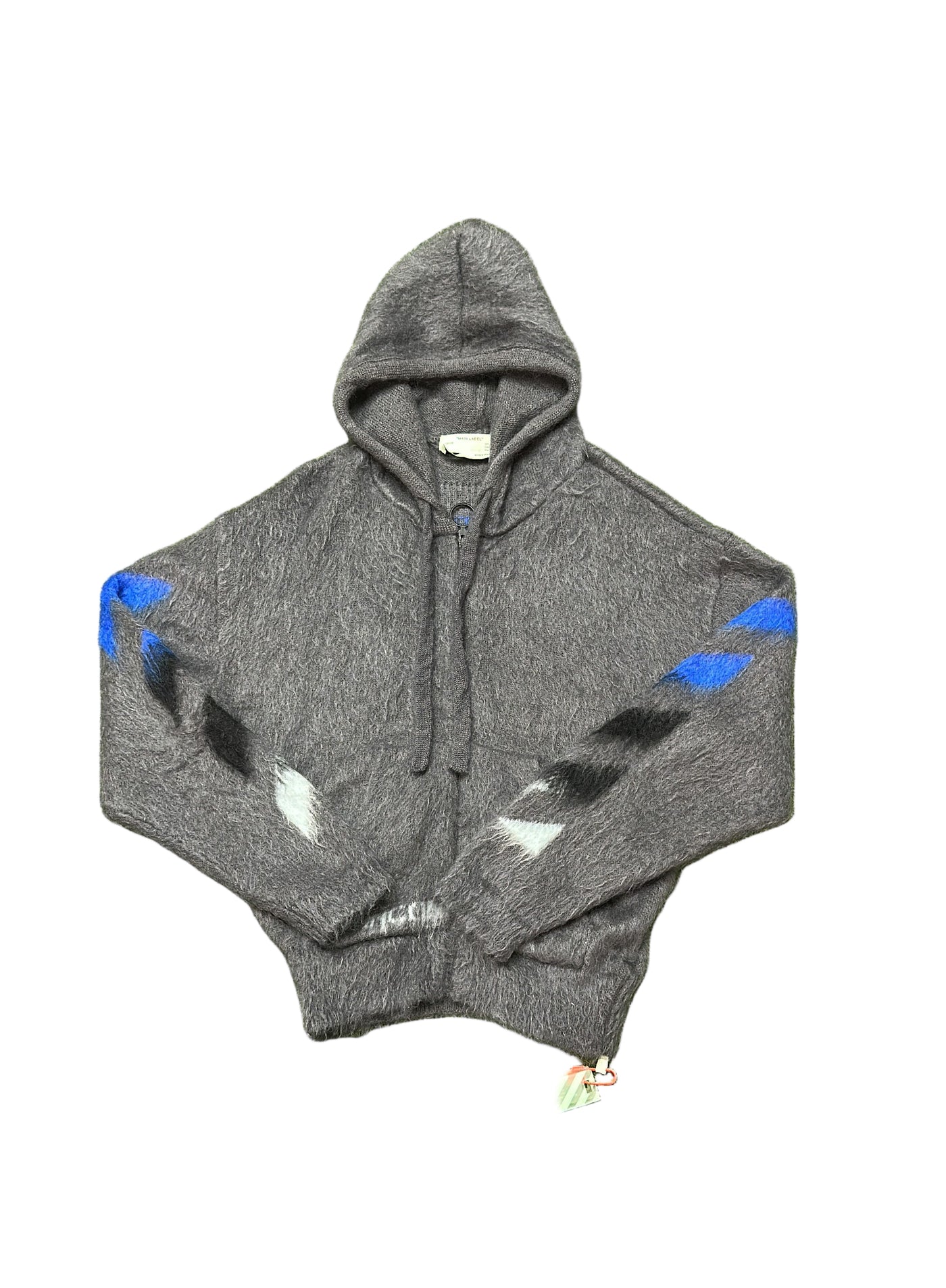 Off-White Mohair Gradient Zip Hoodie