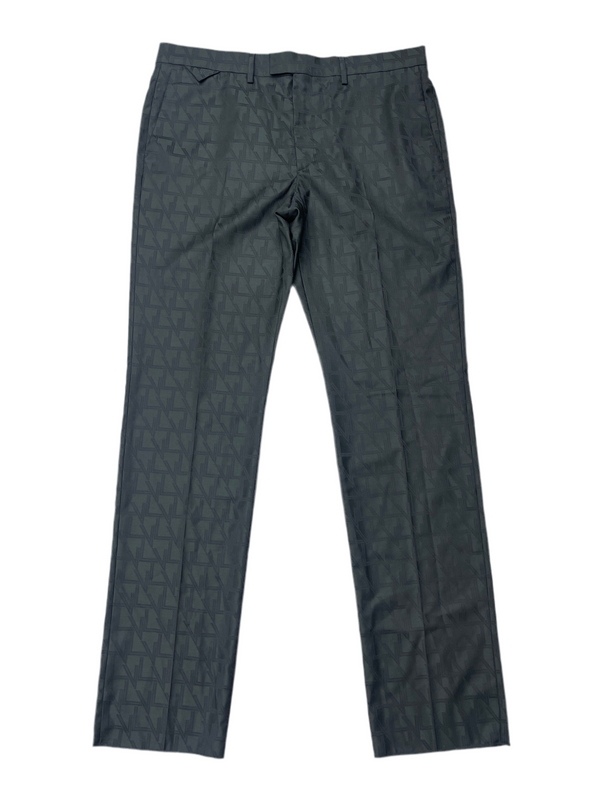 LV Monogram Dress Pants Dark Green Black