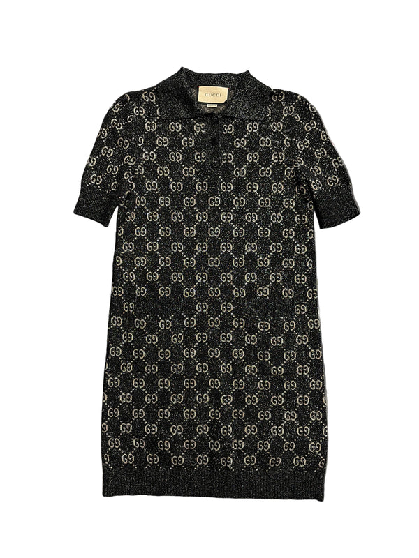WMNS Gucci GG Metallic Jacquard Mini Dress Black
