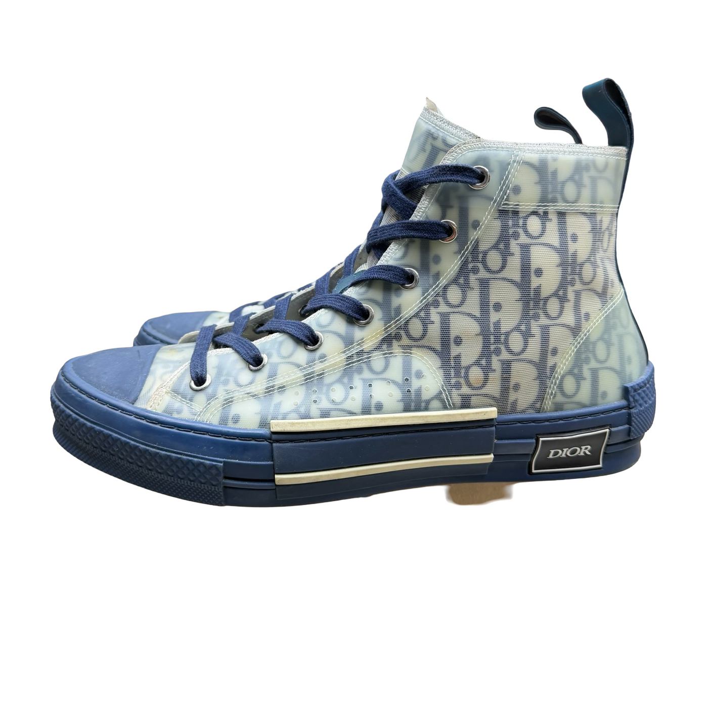 Dior B23 High Top  Blue Oblique Technical Fabric