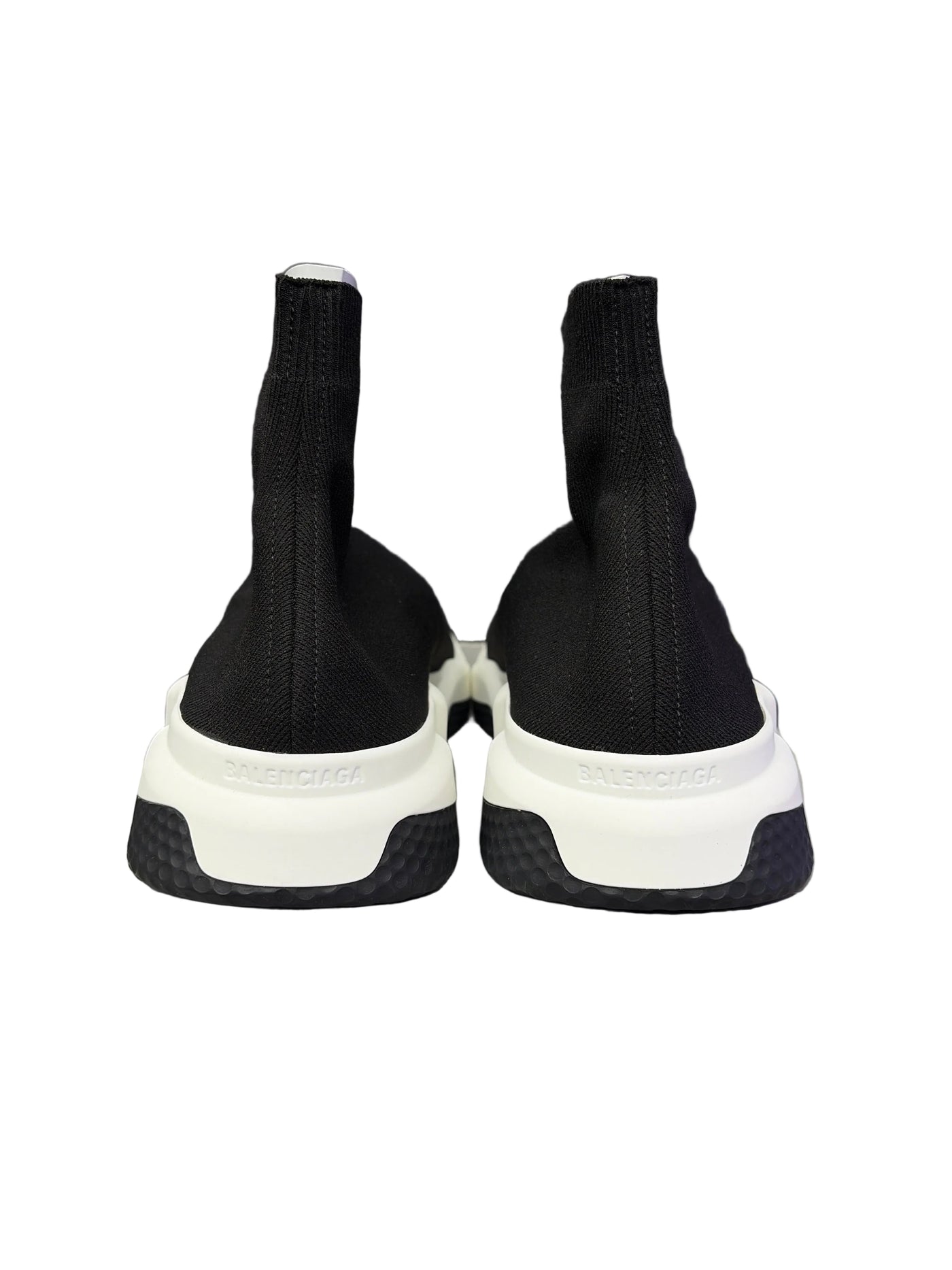 Balenciaga Speed LT Knit Simple Sole Black White