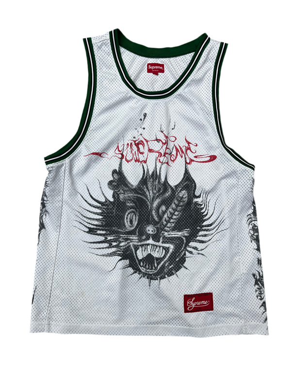 Supreme Animal Basketball Jersey White Green