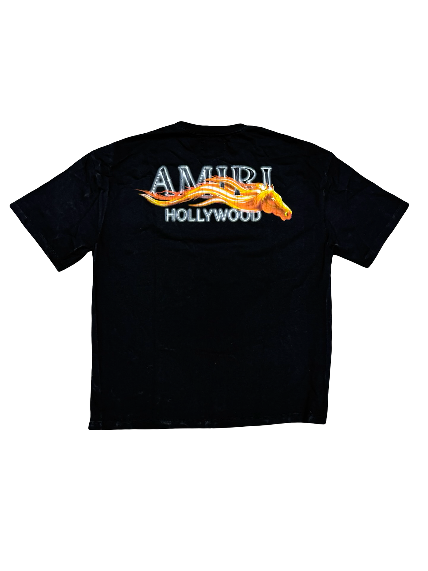 Amiri Hollywood Horse Logo T-Shirt Black Orange