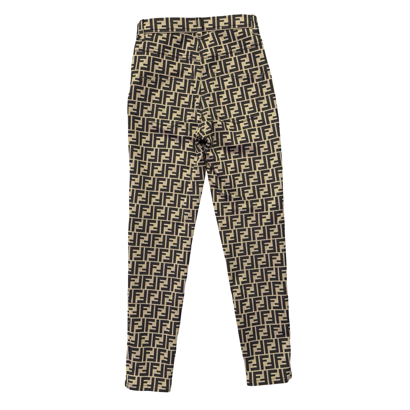 WMNS Fendi Zucca FF Jacquard Trousers Brown Black