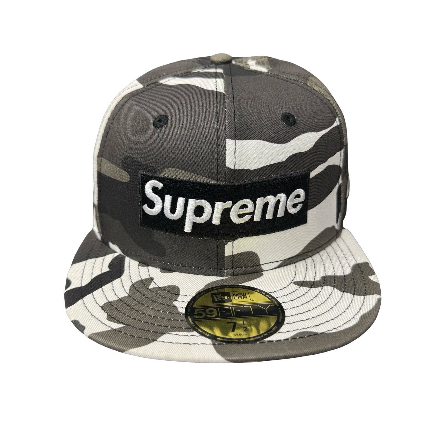 Supreme MLB Teams Box Logo New Era 59Fifty Cap Snow Camo