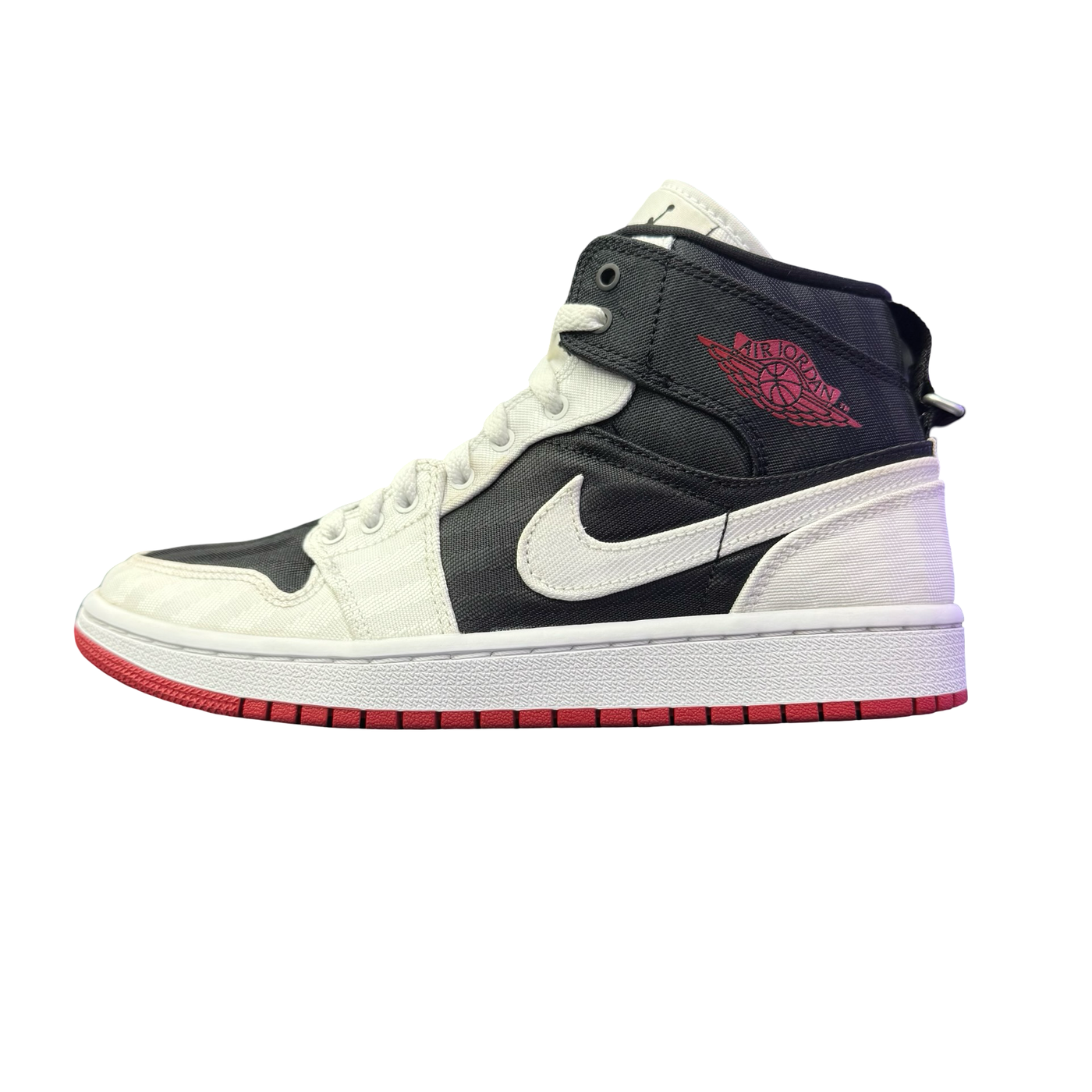 WMNS Nike Air Jordan 1 Mid SE Utility Canvas White Black Gym Red