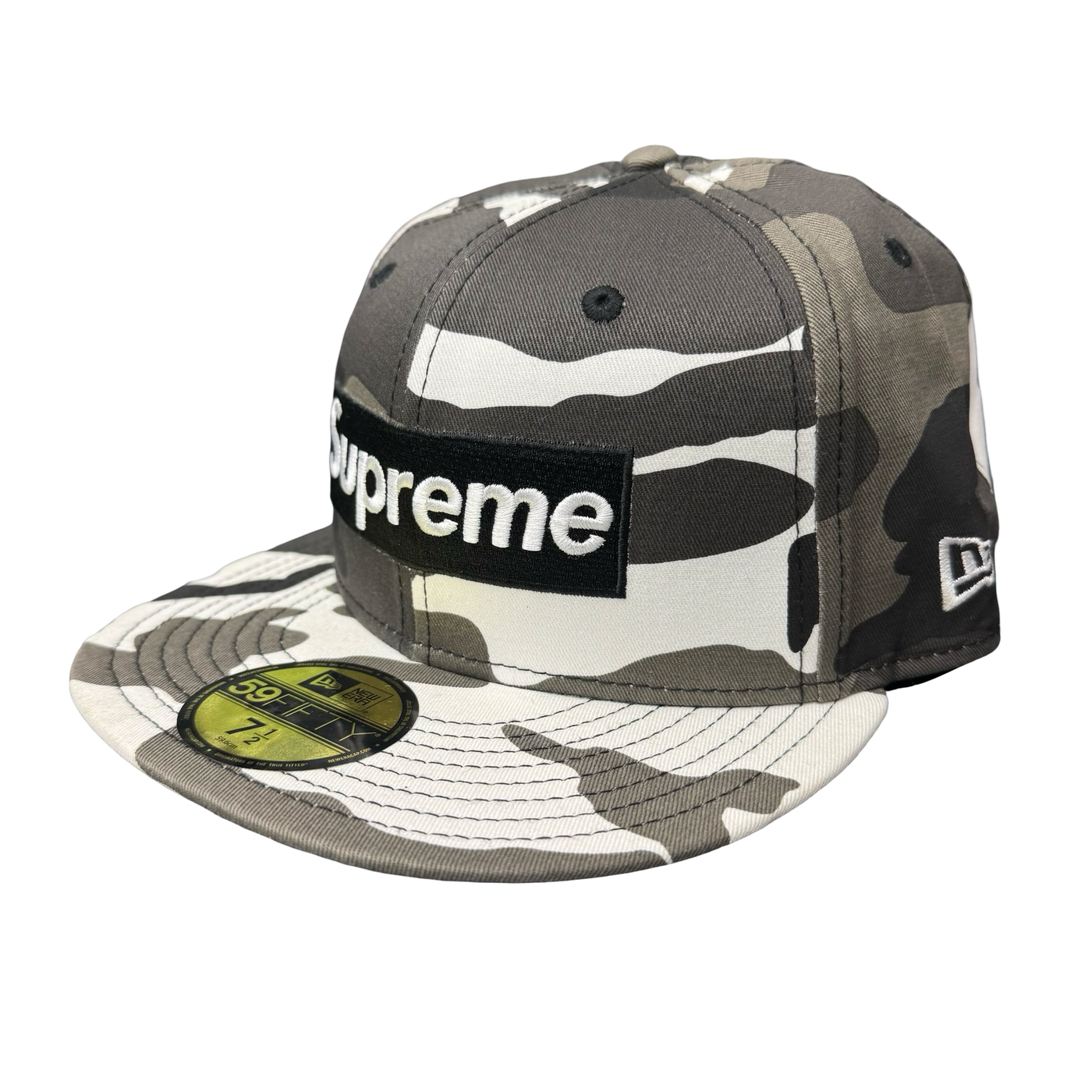 Supreme MLB Teams Box Logo New Era 59Fifty Cap Snow Camo