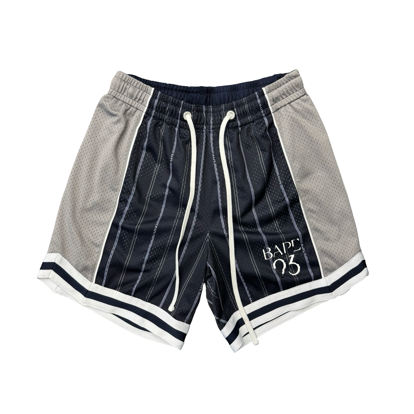 BAPE Multilogo Reversible Relaxed Fit Sweatshorts Navy