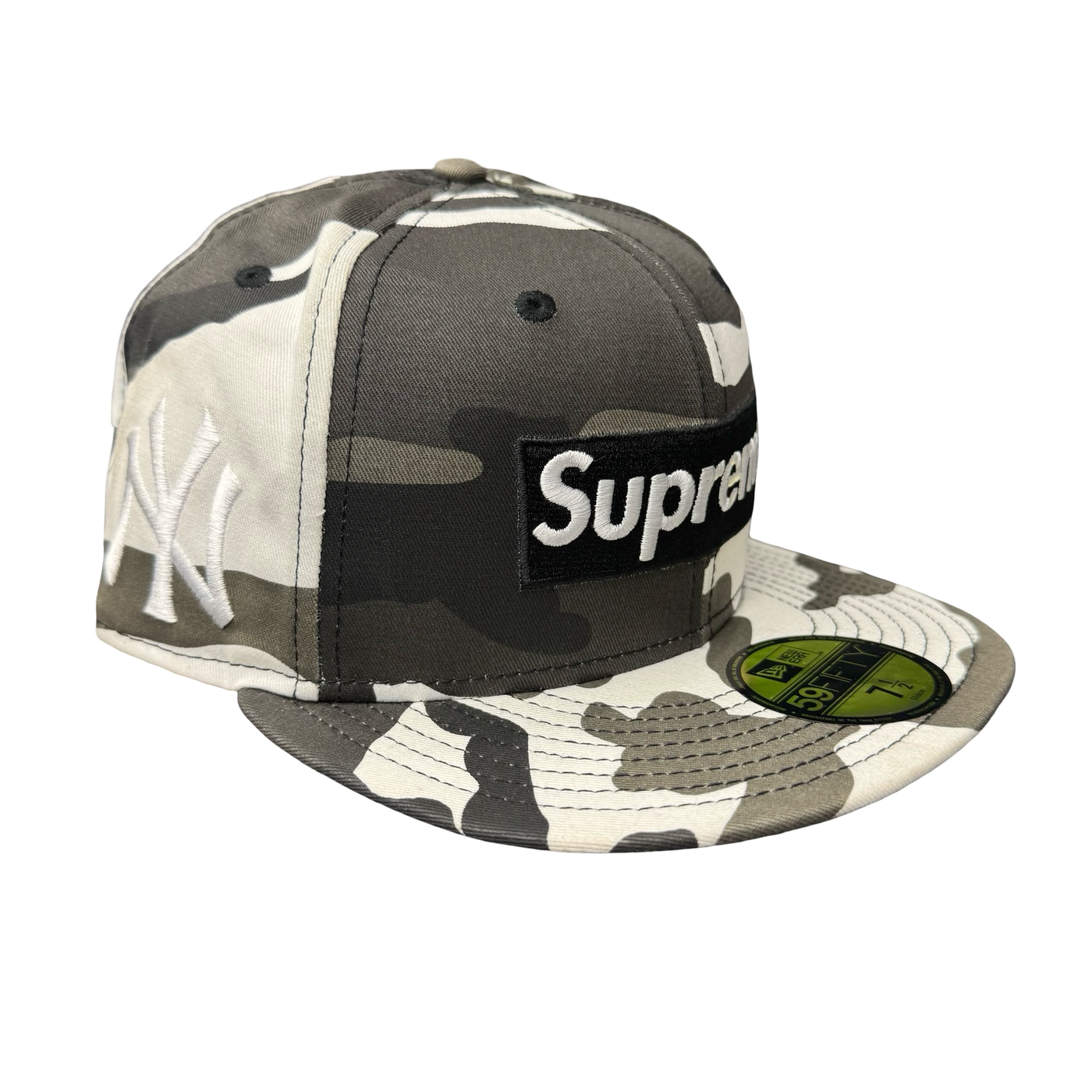 Supreme MLB Teams Box Logo New Era 59Fifty Cap Snow Camo